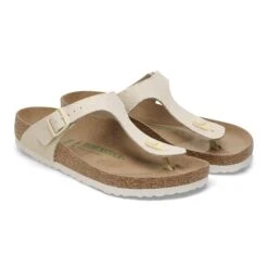 Birkenstock Gizeh Vegan Textile Casual Canvas Eggshell -Birkenstock Shop 1026703 pair