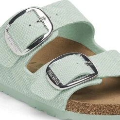 Birkenstock Arizona Vegan Big Buckle Textile Canvas Surf Green -Birkenstock Shop 1026752 detail 1
