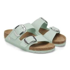 Birkenstock Arizona Vegan Big Buckle Textile Canvas Surf Green -Birkenstock Shop 1026752 pair