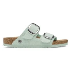 Birkenstock Arizona Vegan Big Buckle Textile Canvas Surf Green -Birkenstock Shop 1026752 side