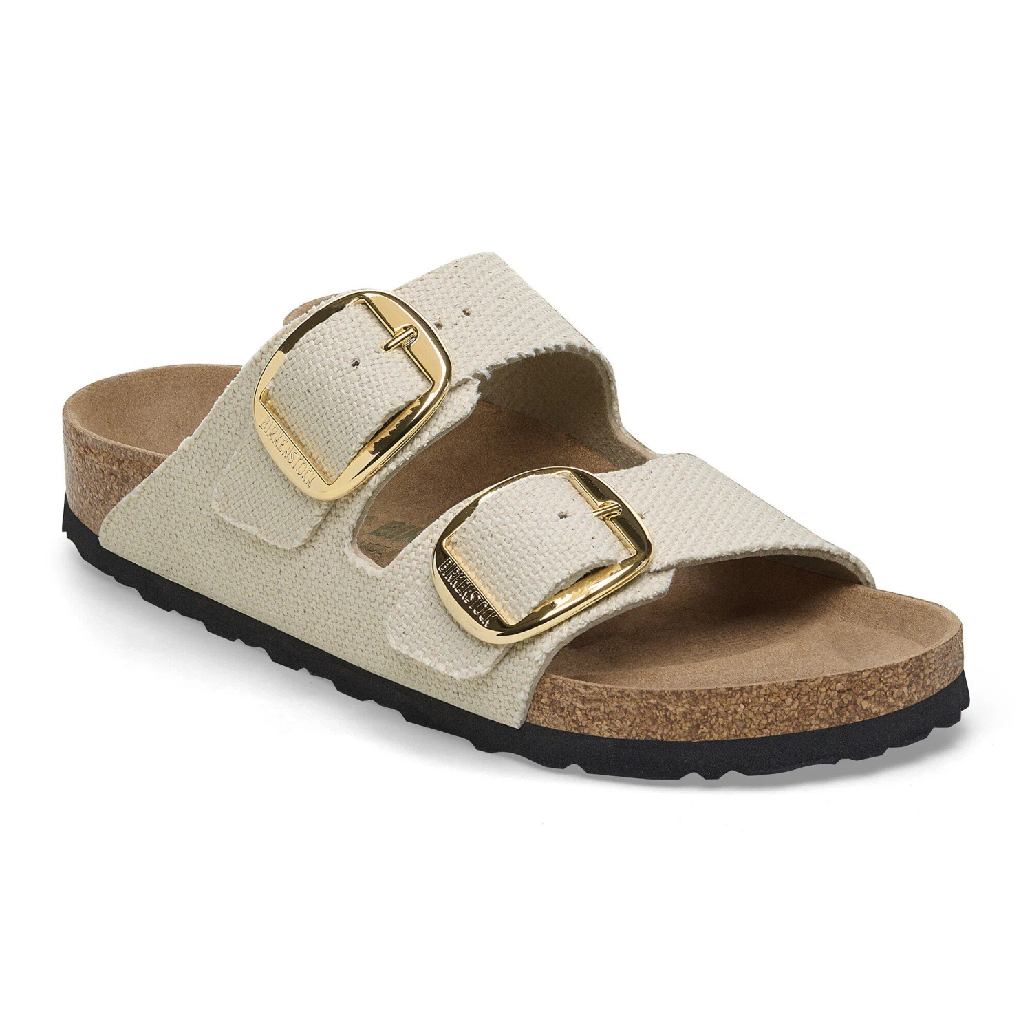Birkenstock Arizona Vegan Big Buckle Textile Canvas Eggshell 1 Birkenstock Arizona Vegan Big Buckle Textile Canvas Eggshell