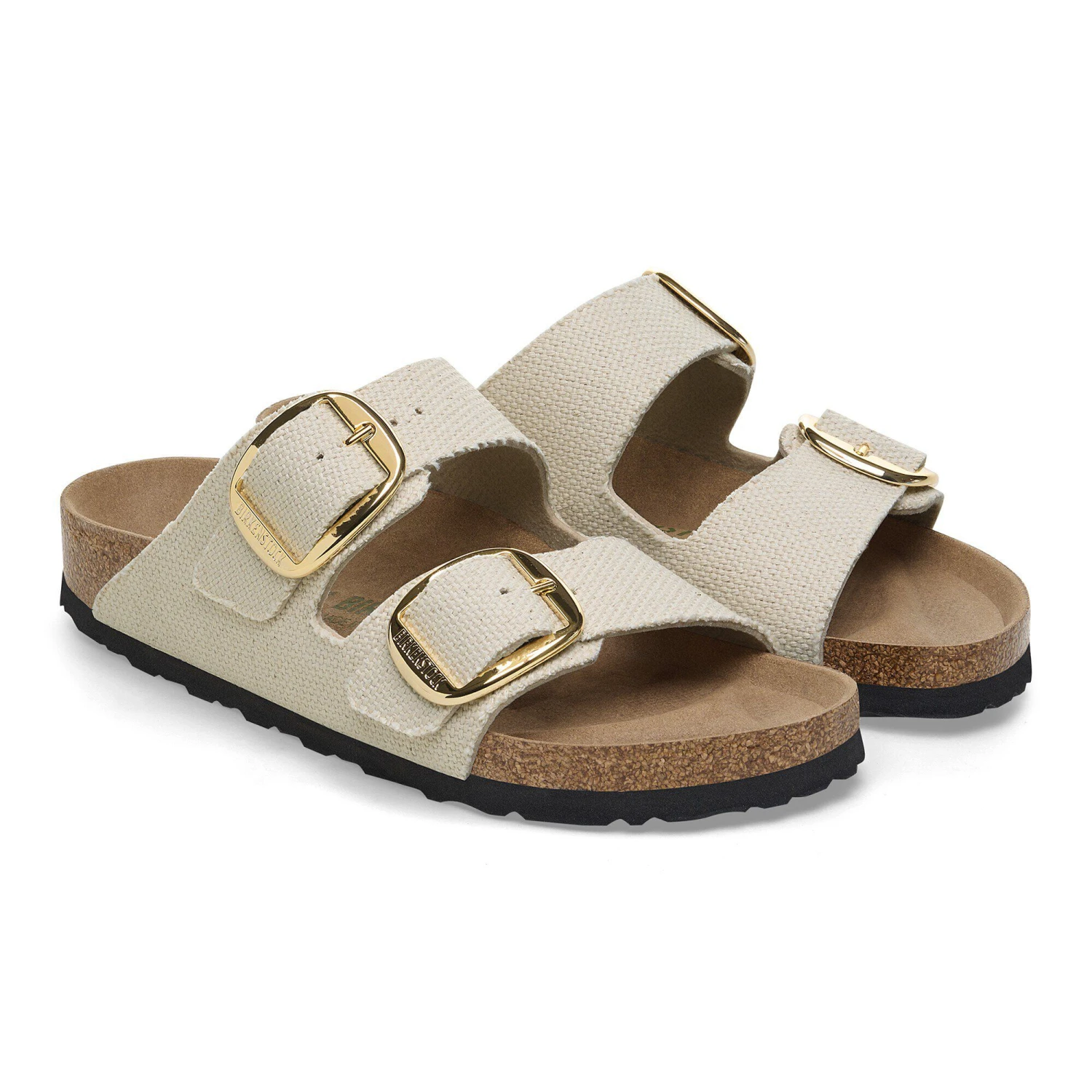 Birkenstock Arizona Vegan Big Buckle Textile Canvas Eggshell 4 Birkenstock Arizona Vegan Big Buckle Textile Canvas Eggshell - Image 4