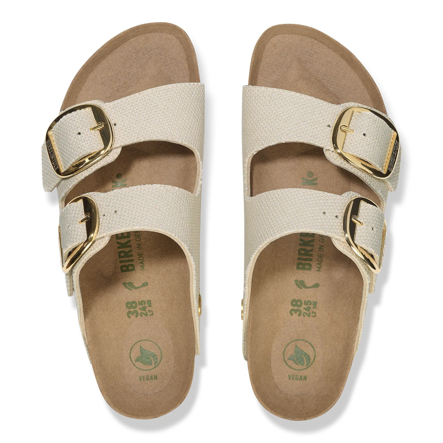 Birkenstock Arizona Vegan Big Buckle Textile Canvas Eggshell 2 Birkenstock Arizona Vegan Big Buckle Textile Canvas Eggshell - Image 2