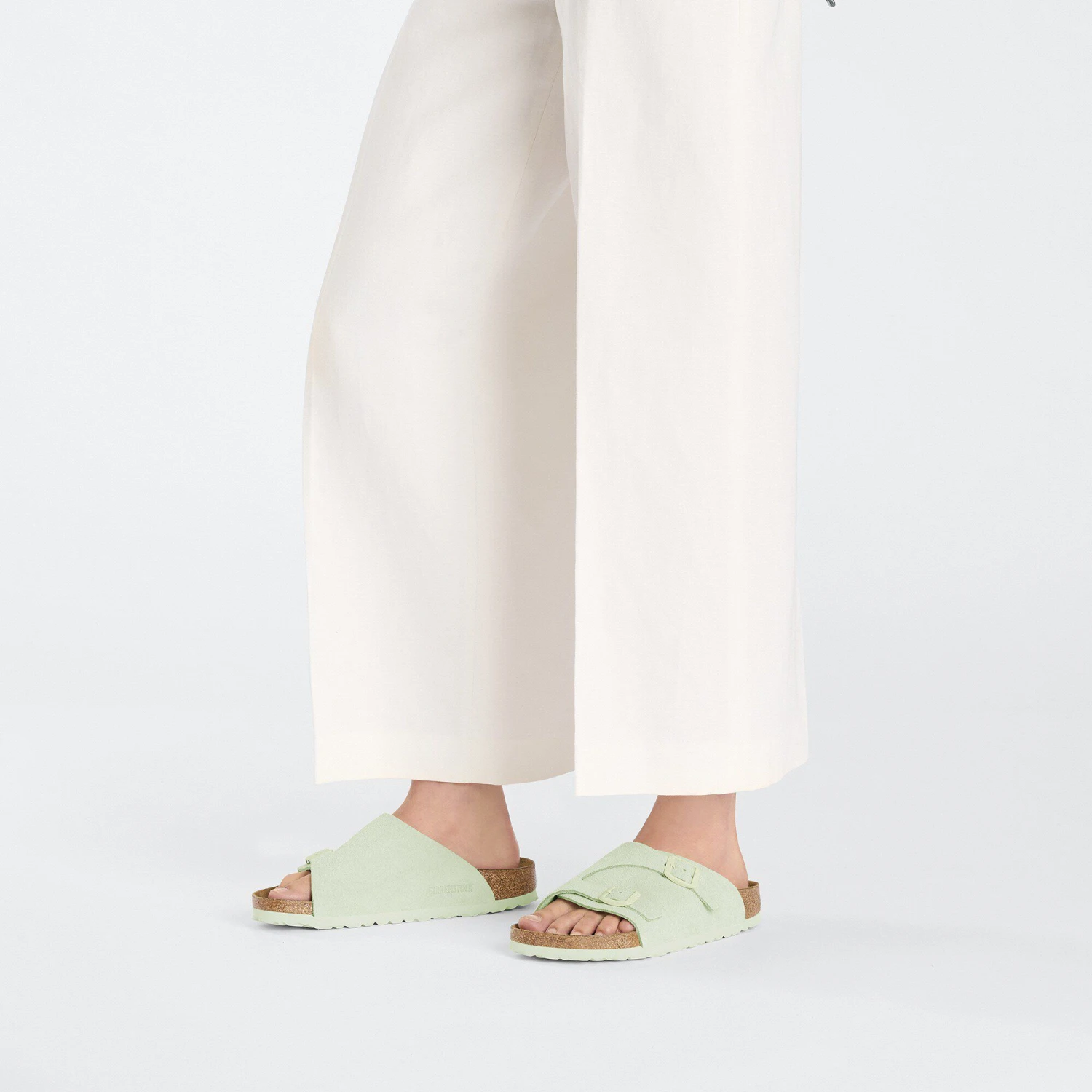 Birkenstock Zürich Suede Leather Faded Lime 4 Birkenstock Zürich Suede Leather Faded Lime - Image 4