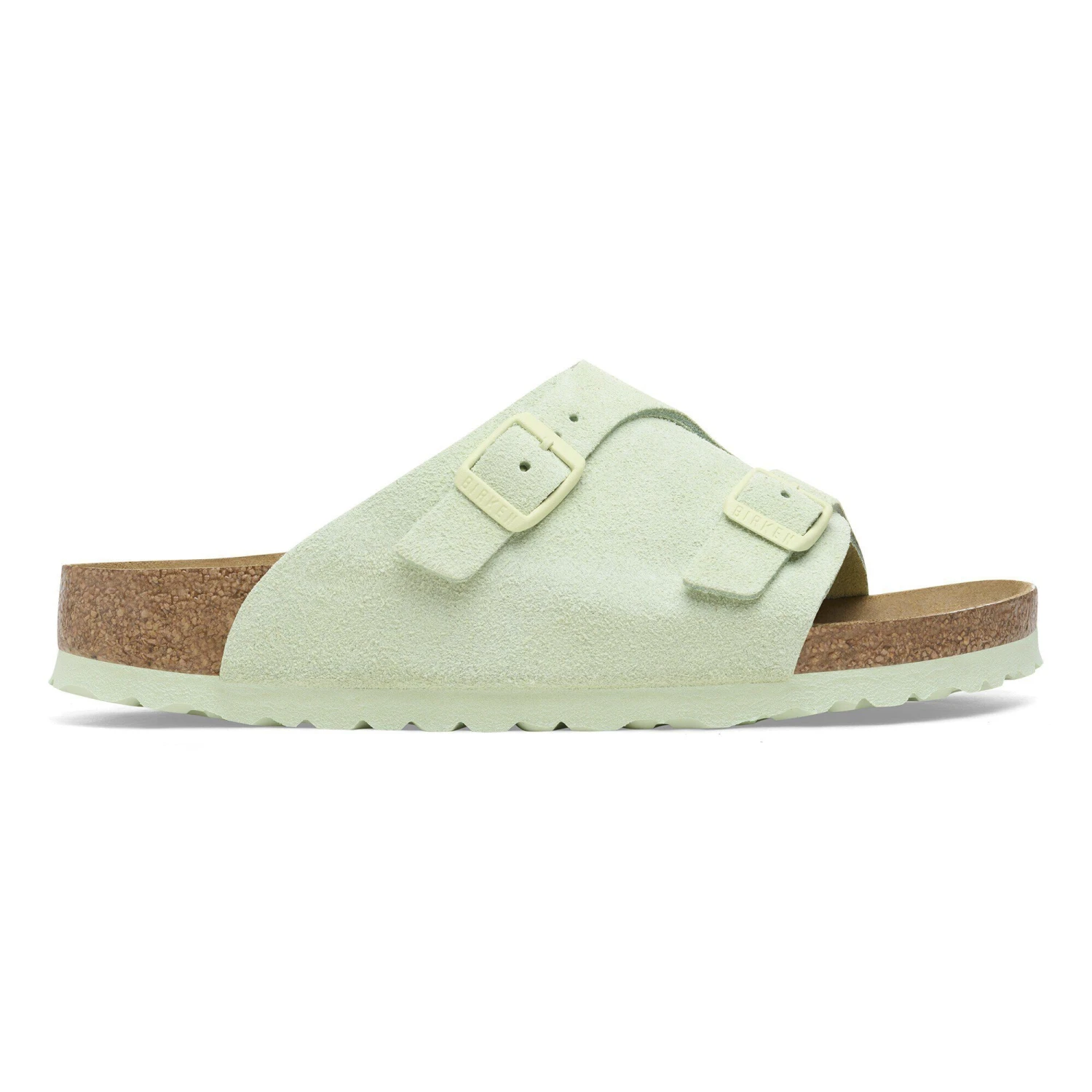 Birkenstock Zürich Suede Leather Faded Lime 3 Birkenstock Zürich Suede Leather Faded Lime - Image 3