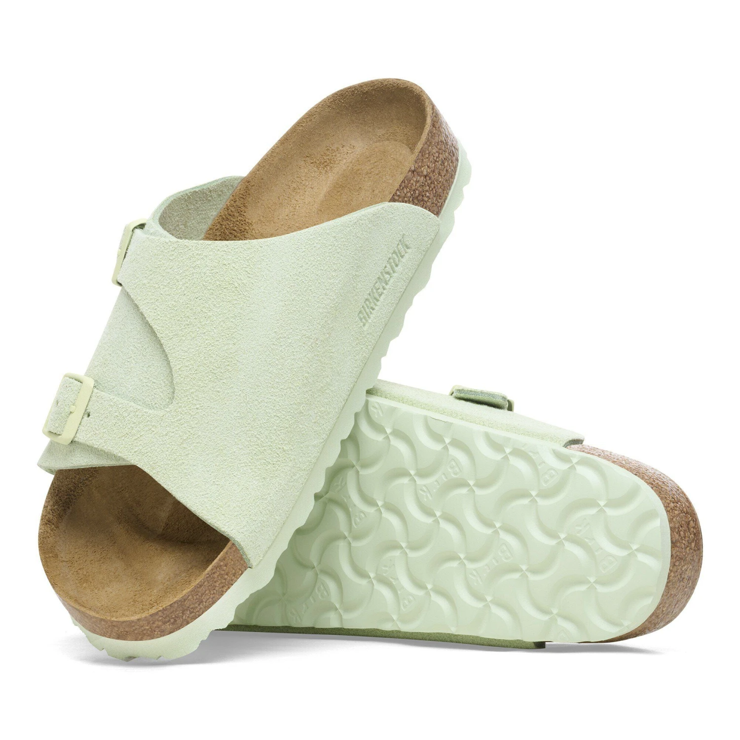 Birkenstock Zürich Suede Leather Faded Lime 5 Birkenstock Zürich Suede Leather Faded Lime - Image 5