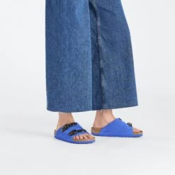 Birkenstock Zürich Tech Suede Leather Ultra Blue -Birkenstock Shop 1026800 f look f