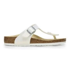 Birkenstock Gizeh Kids BS Birko-Flor Embossed Shiny White -Birkenstock Shop 1026847 side