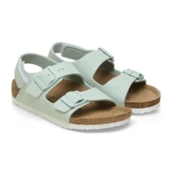 Birkenstock Milano Vegan Kids Textile Surf Green -Birkenstock Shop 1026849 pair