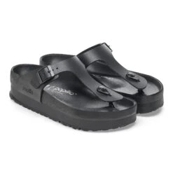 Gizeh Flex Platform Leather Black -Birkenstock Shop 1026874 pair