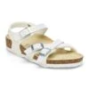 Birkenstock Kumba Kids Birko-Flor Embossed Shiny White