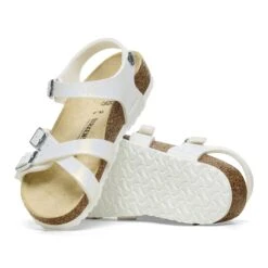 Birkenstock Kumba Kids Birko-Flor Embossed Shiny White -Birkenstock Shop 1026882 sole