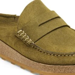 Birkenstock Naples Suede Leather Pine Green -Birkenstock Shop 1026884 detail 1