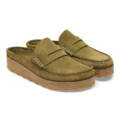 Birkenstock Naples Suede Leather Pine Green -Birkenstock Shop 1026884 pair
