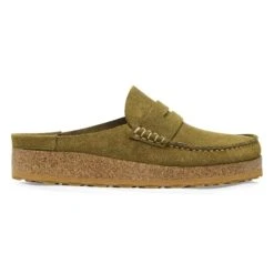 Birkenstock Naples Suede Leather Pine Green -Birkenstock Shop 1026884 side