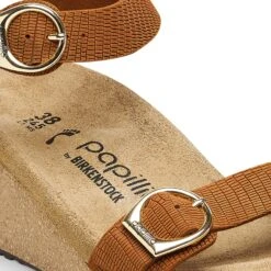 Soley Embossed Leather Burnt Orange -Birkenstock Shop 1026886 detail 1