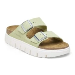 Arizona Chunky Suede Leather Faded Lime