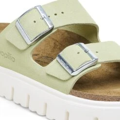 Arizona Chunky Suede Leather Faded Lime -Birkenstock Shop 1026888 detail 1