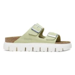 Arizona Chunky Suede Leather Faded Lime -Birkenstock Shop 1026888 side
