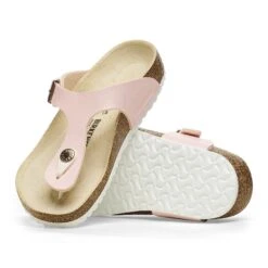 Birkenstock Gizeh Kids BS Birko-Flor Embossed Shiny Light Rose -Birkenstock Shop 1026890 sole