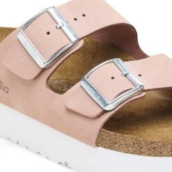 Arizona Flex Platform Nubuck Leather Soft Pink -Birkenstock Shop 1026894 detail 1