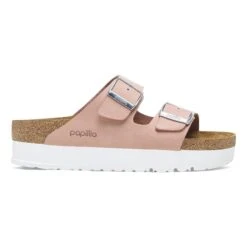 Arizona Flex Platform Nubuck Leather Soft Pink -Birkenstock Shop 1026894 side
