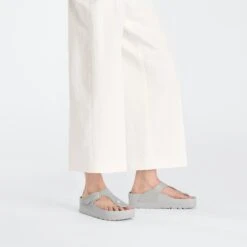 Gizeh Flex Platform Leather Mineral Gray -Birkenstock Shop 1026897 f look f