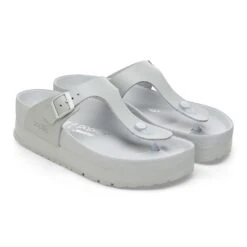 Gizeh Flex Platform Leather Mineral Gray -Birkenstock Shop 1026897 pair
