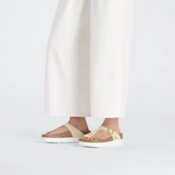 Gizeh Flex Platform Nubuck Leather Ecru -Birkenstock Shop 1026899 f look f