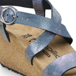 Sibyl Nubuck Leather Metallic Black -Birkenstock Shop 1026900 detail 1