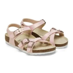 Birkenstock Kumba Kids Birko-Flor Embossed Shiny Light Rose -Birkenstock Shop 1026903 pair