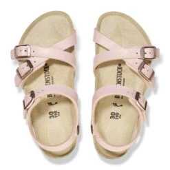 Birkenstock Kumba Kids Birko-Flor Embossed Shiny Light Rose -Birkenstock Shop 1026903 top