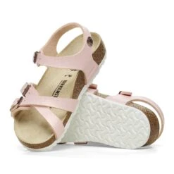 Birkenstock Kumba Kids Birko-Flor Embossed Shiny Light Rose -Birkenstock Shop 1026905 sole