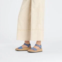 Glenda Nubuck Leather Elemental Blue -Birkenstock Shop 1026908 f look f