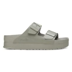 Arizona Flex Platform Leather Mineral Gray -Birkenstock Shop 1026913 side