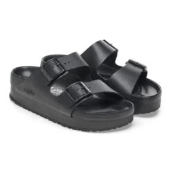 Arizona Flex Platform Leather Black -Birkenstock Shop 1026918 pair