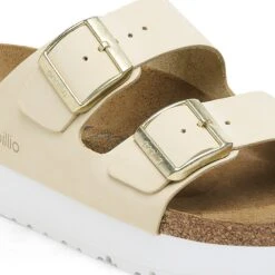 Arizona Flex Platform Nubuck Leather Ecru -Birkenstock Shop 1026924 detail 1