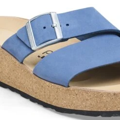Almina Nubuck Leather Elemental Blue -Birkenstock Shop 1026931 detail 1