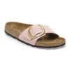 Birkenstock Madrid Big Buckle Nubuck Leather Soft Pink