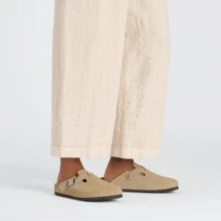 Birkenstock Boston Suede Embossed Dotted New Beige -Birkenstock Shop 1026948 f look f