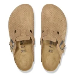 Birkenstock Boston Suede Embossed Dotted New Beige -Birkenstock Shop 1026948 top