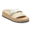 Almina Natural Leather-Synthetics Natural/White -Birkenstock Shop 1026950