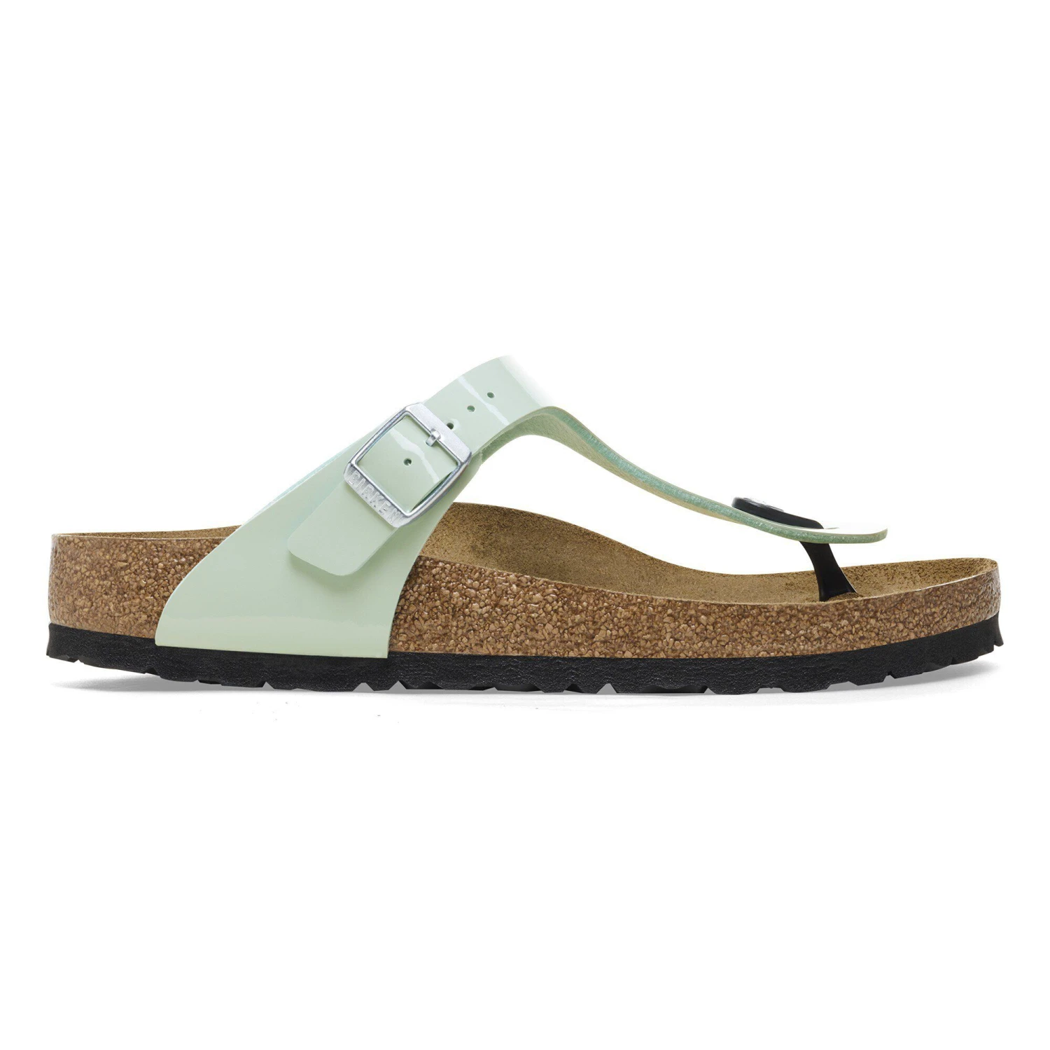 Birkenstock Gizeh Birko-Flor Patent Patent Surf Green 3 Birkenstock Gizeh Birko-Flor Patent Patent Surf Green - Image 3