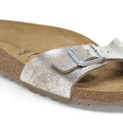 Birkenstock Madrid Synthetics Washed Metallic Silver -Birkenstock Shop 1026981 detail 1