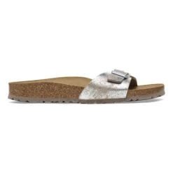 Birkenstock Madrid Synthetics Washed Metallic Silver -Birkenstock Shop 1026981 side