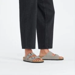 Birkenstock Arizona Suede Embossed Dotted Stone Coin -Birkenstock Shop 1026988 f look m