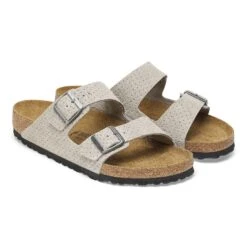 Birkenstock Arizona Suede Embossed Dotted Stone Coin -Birkenstock Shop 1026988 pair