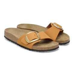 Birkenstock Madrid Big Buckle Nubuck Leather Burnt Orange -Birkenstock Shop 1027011 pair