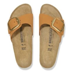 Birkenstock Madrid Big Buckle Nubuck Leather Burnt Orange -Birkenstock Shop 1027011 top