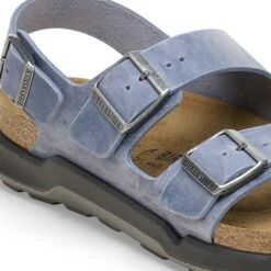Birkenstock Milano Crosstown Men Oiled Leather Elemental Blue -Birkenstock Shop 1027035 detail 1